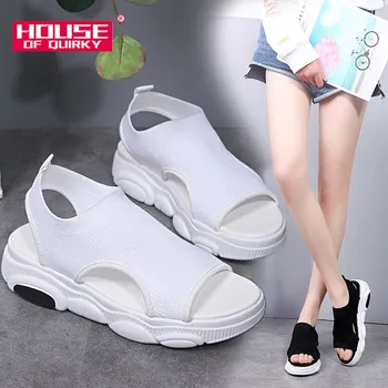 

Summer Woman Sport Sandals Fashion Roman Style Open Toe Platform Shoes Women Casual Beach Shoes Ladies Mesh Running Shoes 2019