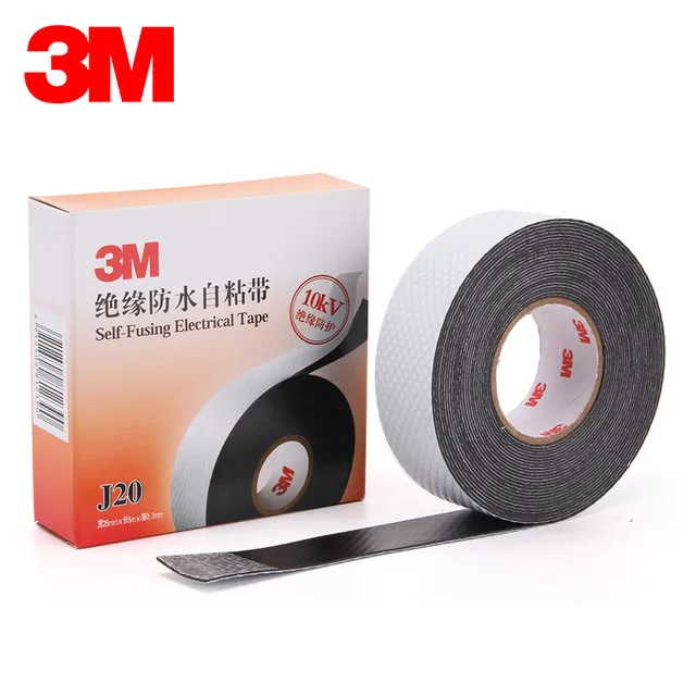 Self - Fusing ไฟฟ้ายาง Pvc ฉนวนกันความร้อนเทป 3 M J20 ซีลยางป้องกัน 10KV แรงดันไฟฟ้าสูงเทปไฟฟ้า