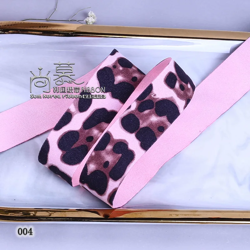 50 метров 10/16/25/40 мм с леопардовым принтом и лента для украшения Одежда Аксессуары для создания прически бант для самостоятельного изготовления расходные материалы - Цвет: pink