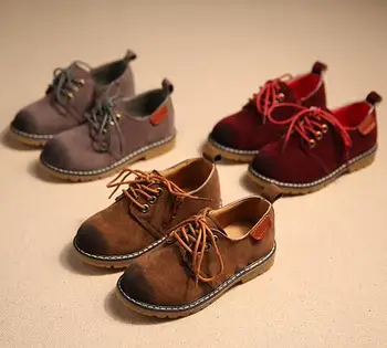 

2020spring children casual shoes child leather sport shoes male female child fashion vintage leather Martin boots Baby sneakers