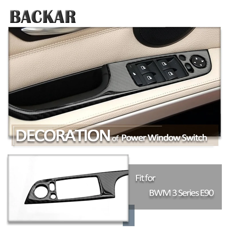 

BACKAR Авто Стайлинг 3D углеродного волокна Стикеры для BMW E90 BMW 3 серии E92 M power двери ручка подъемщика Кнопка Панель аксессуары