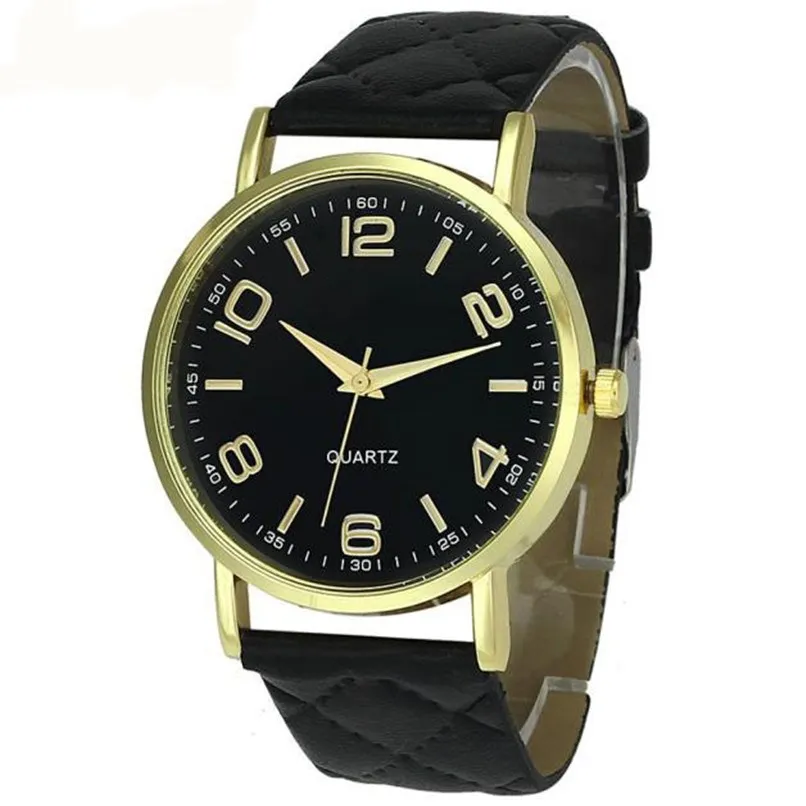 

women's Casual Leather quartz-watch Analog wristwatch Gifts relogios feminino New watch women Checkers Faux lady dress watch