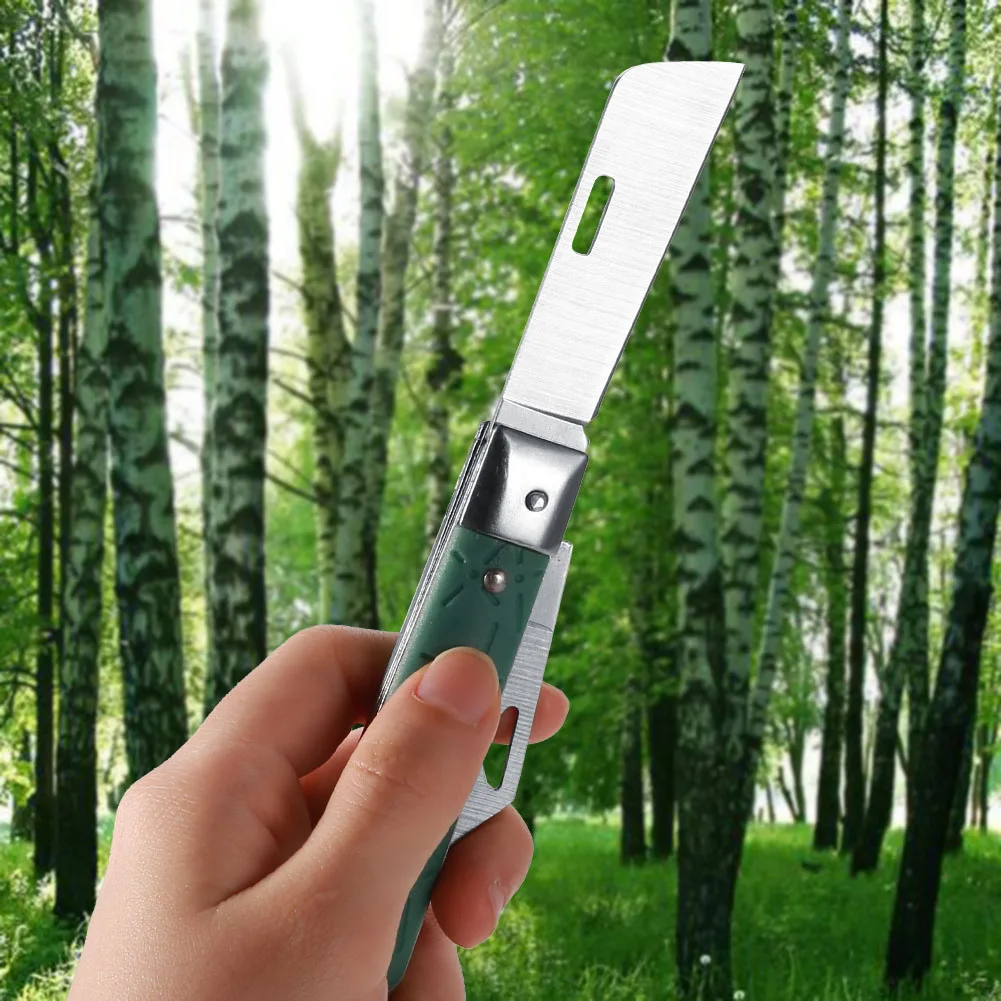Складной нож для прививки из высокоуглеродистой стали с эргономичной ручкой, инструмент для садового фруктового дерева