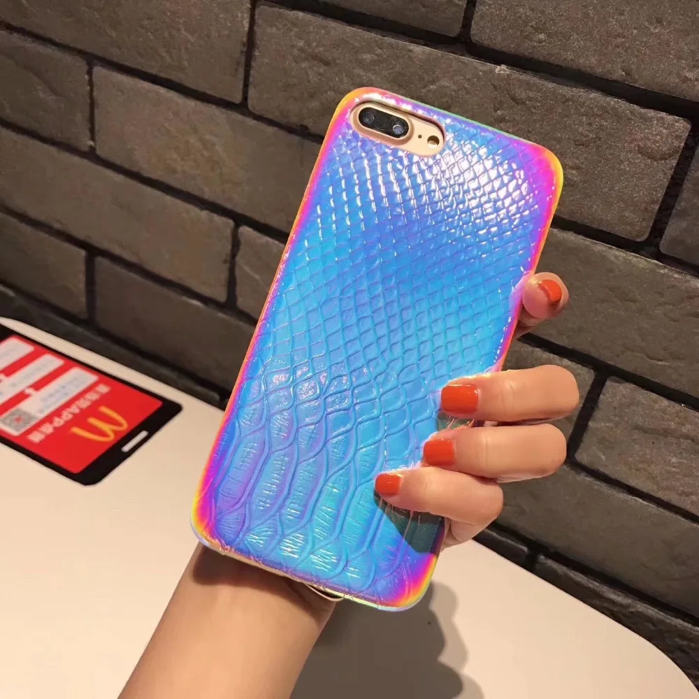 Новый роскошный жесткий кожаный чехол с блестками для Iphone 8 plus iphone 7 блестящий
