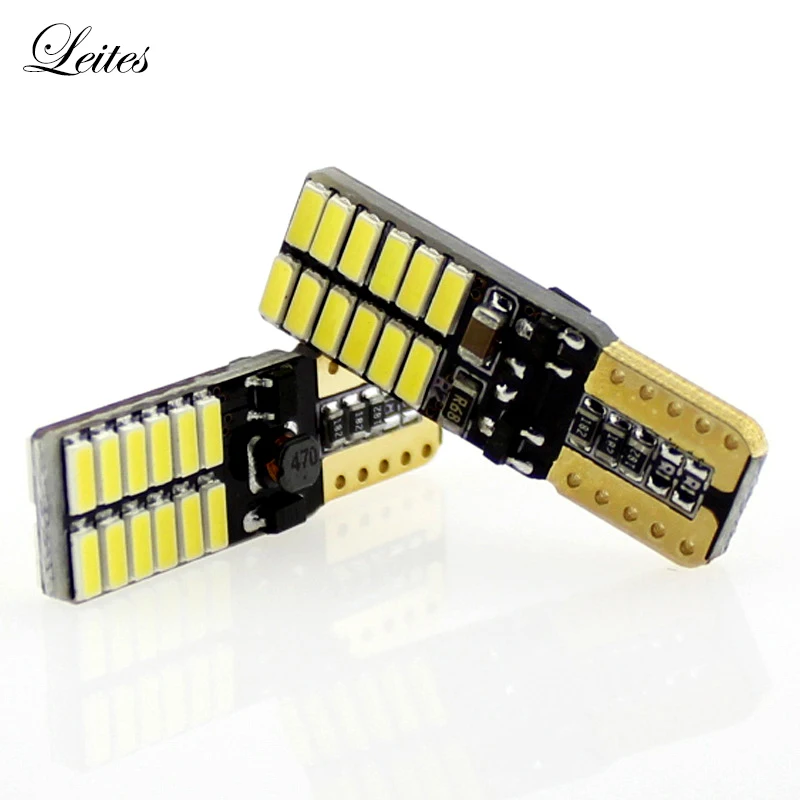 1PCS Auto W5W LED T10 Canbus 24 smd Led Lamp for Car Front Side Marker Door Courtesy License Plate LED Light Bulbs 12V05