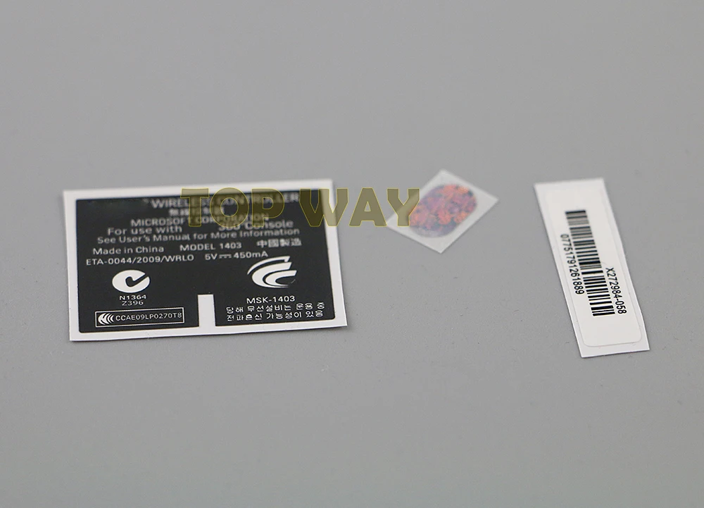 200sets/lot For Xbox360 xbox 360 Wireless Controller Back Lable Serial