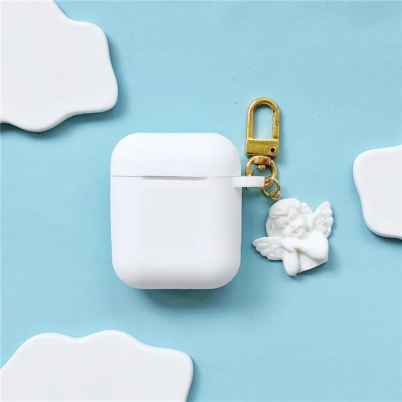 

New Arrival Silicone Case for Apple Airpods Bluetooth Earphone Accessories Protective Bag Air pods Case With Keyring