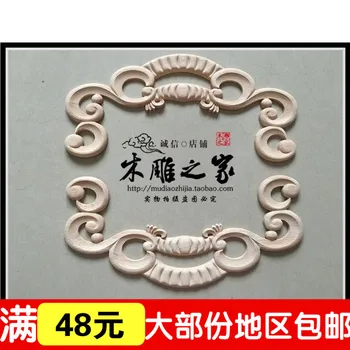 

Special offer Dongyang wood door flower floral applique patch of flowers flowers carved wood furniture accessories cabinets cost