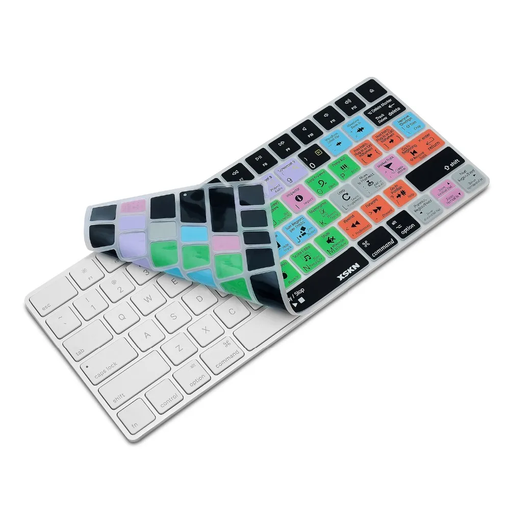XSKN для клавиатуры Logic Pro X, для Apple iMac, волшебная клавиатура, логика, английские ярлыки, горячие клавиши, силиконовая смарт-наклейка