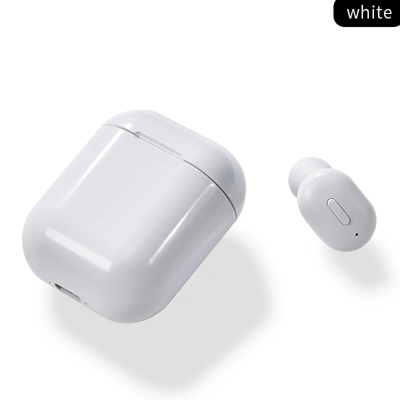 TWS Bluetooth наушники 5,0 настоящие беспроводные 3D стерео наушники с двойным микрофоном спортивные водонепроницаемые наушники гарнитура для автоматического сопряжения - Цвет: Single ear white