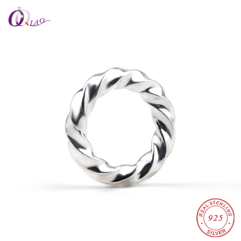 

5PCS 5mm 6mm 8mm 925 sterling silver Spiral rings Spacer beads 925 silver twisted Jump Rings handmade Jewelry findings For DIY
