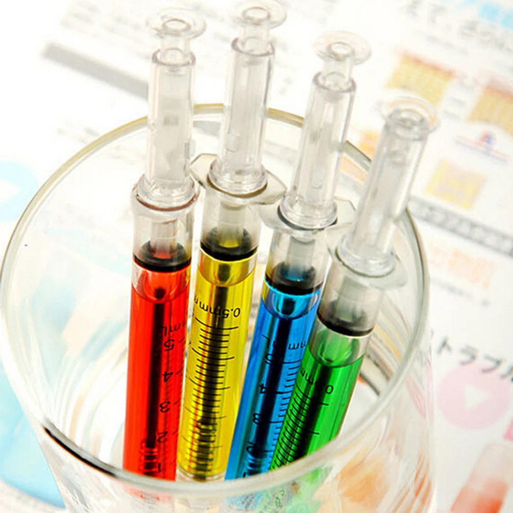 10pcs Needle Ballpoint Pen New Funny Kawaii Nurse Pen Kawaii School Supplies Plastic Syringe Pens Gifts For Teachers Papeleria