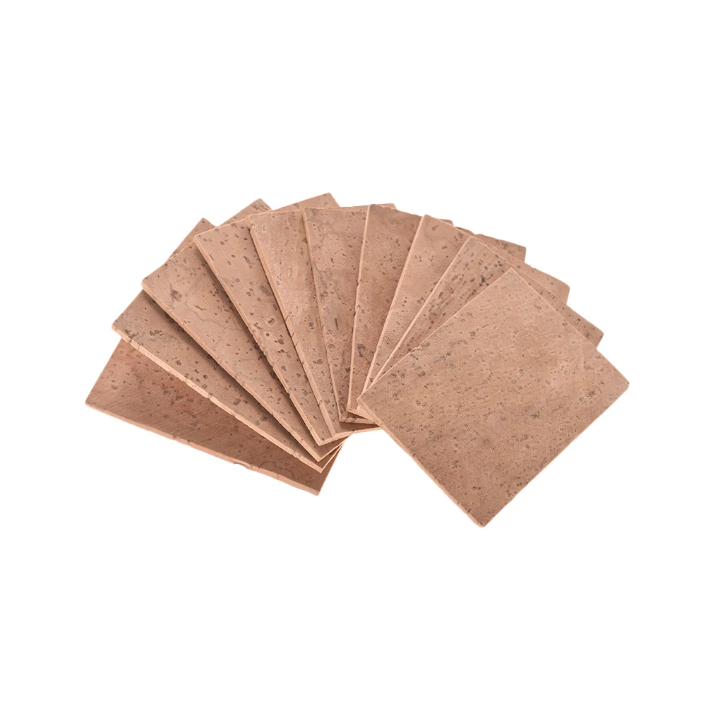 10pcs Saxophone Neck Joint Cork Sheet Sax Cork Sheet Wind Instrument