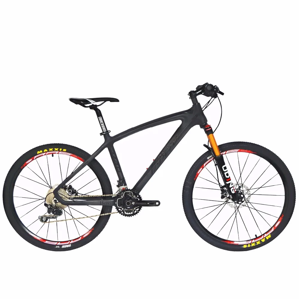 

BEIOU Carbon 26-Inch Mountain Bike 30 Speed S H I M A N O M610 DEORE MTB T800 Fiber Ultralight 10.7kg Matte 3K Carbon Hubs CB024