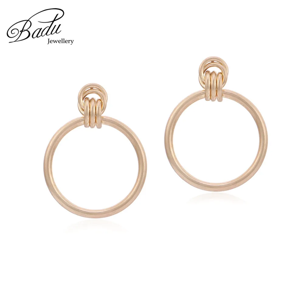 Badu большие круглые серьги-гвоздики для женщин золото серебро большой круг витой шпильки серьги панк дикие ювелирные изделия Хэллоуин