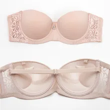 Сексуальное женское нижнее белье, бюстгальтер для нижнего белья с эффектом пуш-ап, кружевной свадебный невидимый бюстгальтер с двойной чашкой, бюстгальтер без бретелек, нижнее белье, бюстгальтер