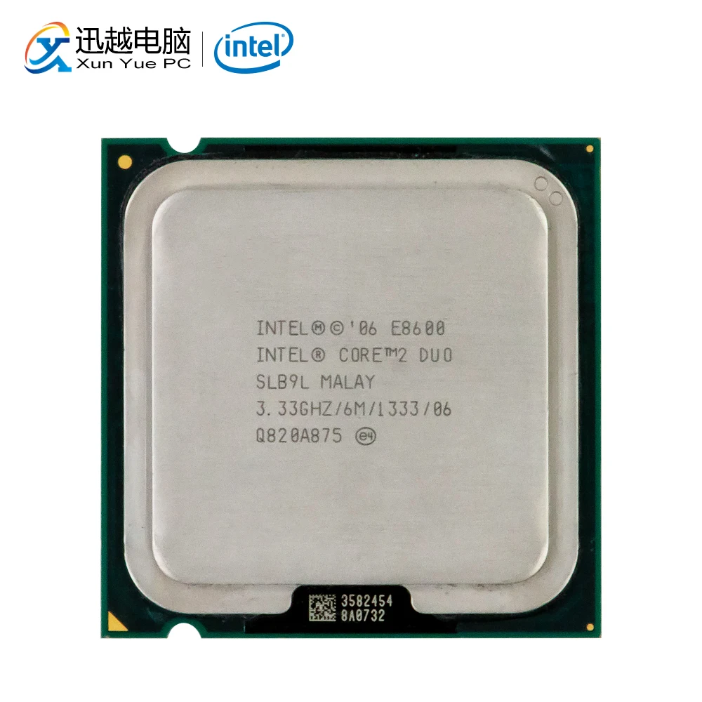 Intel Core 2 Duo E8600 настольный процессор двухъядерный 3,33 ГГц 6 Мб кэш-памяти FSB 1333 LGA 775 8600 используемый ЦП