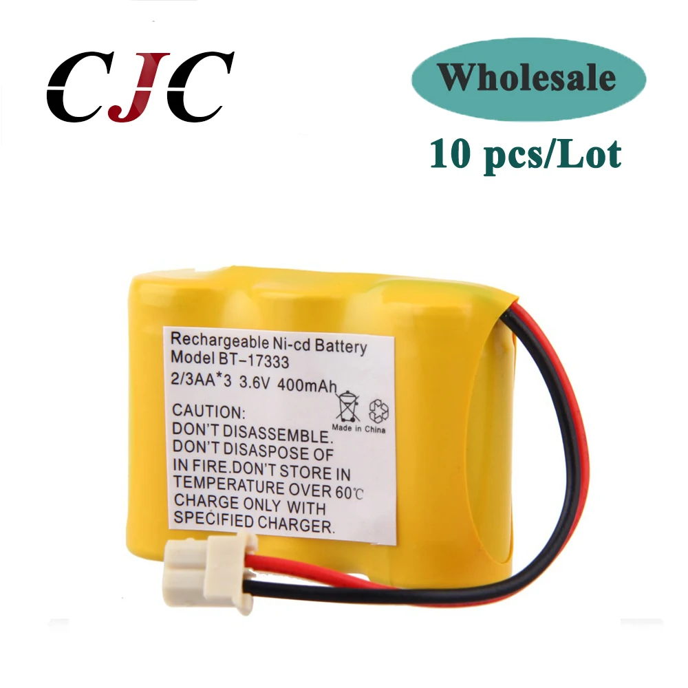 10PCS 3.6V 400mAh Ni CD Rechargeable Cordless Home Phone Battery for