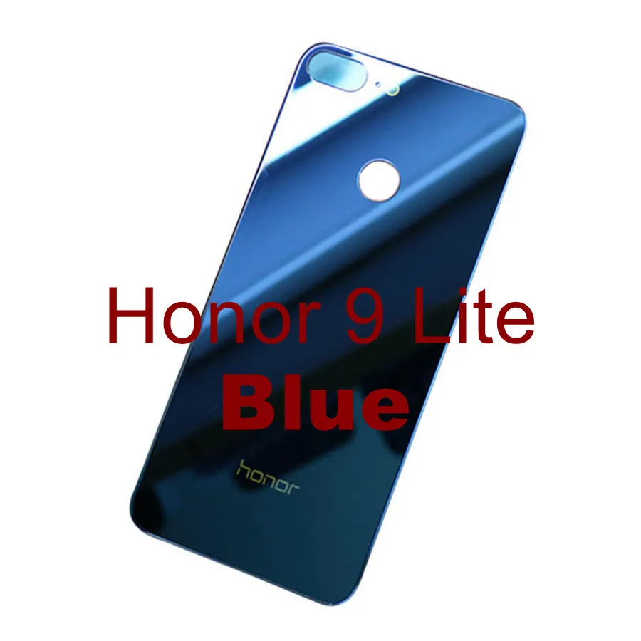 Задняя крышка для huawei Honor 9, Задняя стеклянная крышка для батареи, крышка для двери, чехол для задней панели Honor 9 Lite, запасная Задняя стеклянная крышка - Цвет: Honor 9 Lite Blue