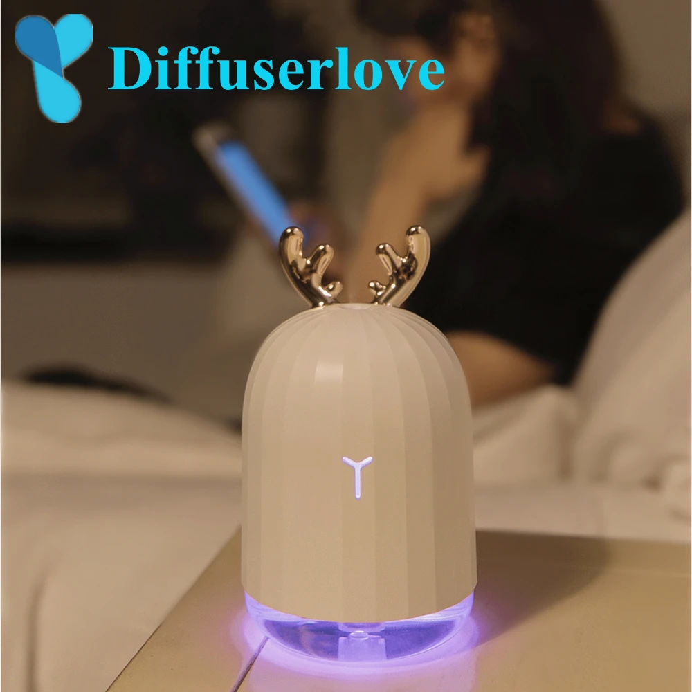 

Diffuserlove High Quality 220ML Ultrasonic Air Humidifier Essential Oil Diffuser Car USB Fogger Mist Maker with Lamp for Home
