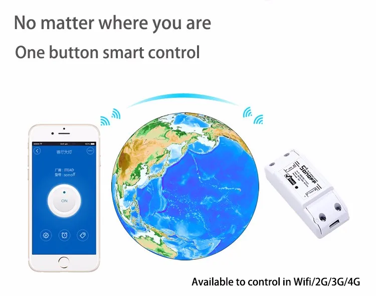 Горячая Sonoff умный Wi-Fi переключатель умный Универсальный беспроводной DIY Переключатель MQTT COAP Android IOS пульт дистанционного управления для