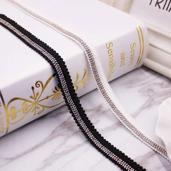 

PPCrafts 12mm Black/White Metal Bead Chain Lace Ribbon DIY Handmade Sewing Curtains Garment Accessories