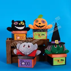 10 шт./лот Детская Хэллоуин коробка конфет подарки для мальчиков и девочек Креативные украшения маленький подарок тыквы коробка