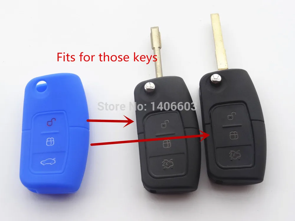 AUTEWODE силиконовый чехол для ключей Ford Focus 2 C Max S Ka Mondeo Galaxy Fiesta раскладной