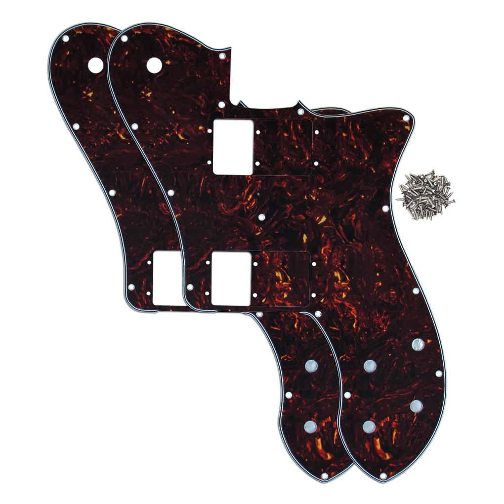 Buy 2pcs Brown Tortoise Shell Tele Pickguards Guitar Pickguards 14Holes 4Ply