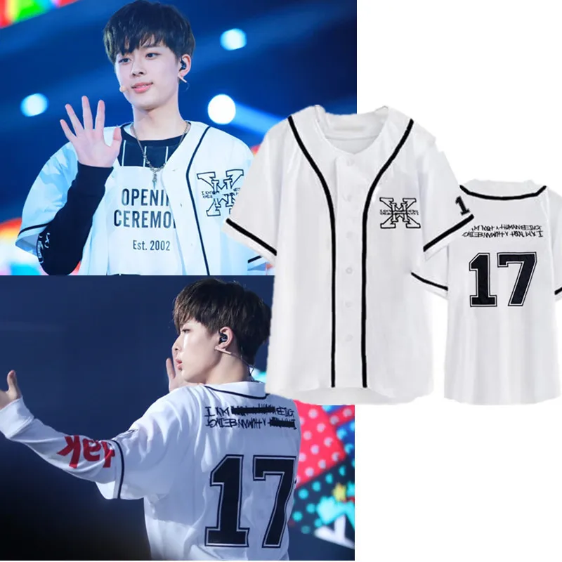 Wanna one Liu Shanhao та же Футболка бейсбольная футболка с короткими рукавами Корейская