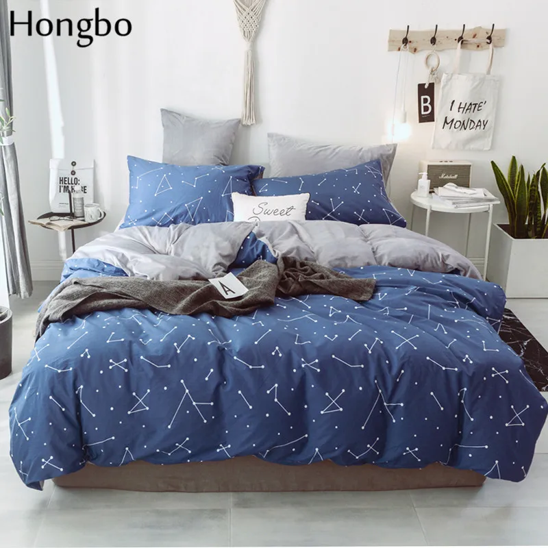 Hongbo AB сторона Созвездие Звезда карта постельные принадлежности пододеяльник фланелевый кристалл бархат хлопок зимнее одеяло покрывало зимнее постельное белье
