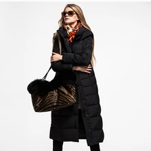 Зимние блейзеры для женщин, длинные пуховые куртки с капюшоном, пальто, парка, толстая теплая, большой размер, черный, красный, горячая распродажа