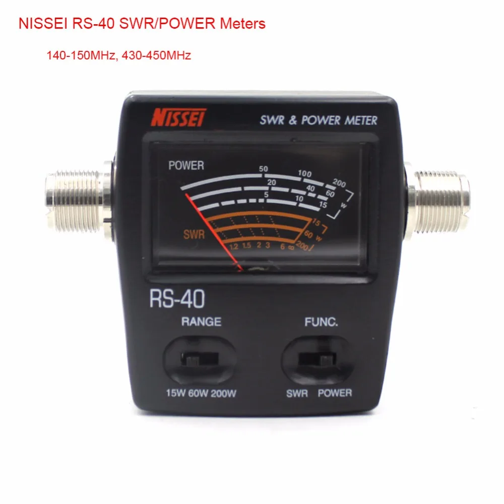 

NISSEI RS-40 SWR / Power meter 140-150Mhz & 430-450Mhz UHF/VHF for TYT Baofeng Two Way Radio RS40 SWR / Watt meter