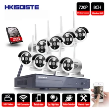 Plug and Play 8CH 1080 P HD Беспроводной NVR Kit P2P 720 P внутренний наружный IR Ночное Видение безопасности IP Камера WI-FI CCTV Системы