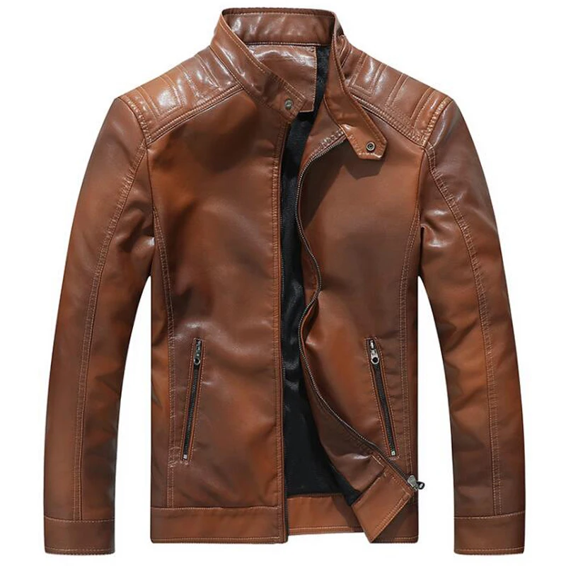 Куртка из искусственной кожи градиентного цвета для мужчин; Повседневная модная Готическая мотоциклетная байкерская куртка в стиле панк с воротником-стойкой; флисовые кожаные пальто jaqueta couro
