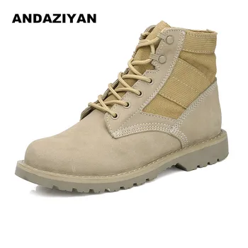 

Spring beige Zhongbang Martin boots couple outdoor casual shoes men's shoes