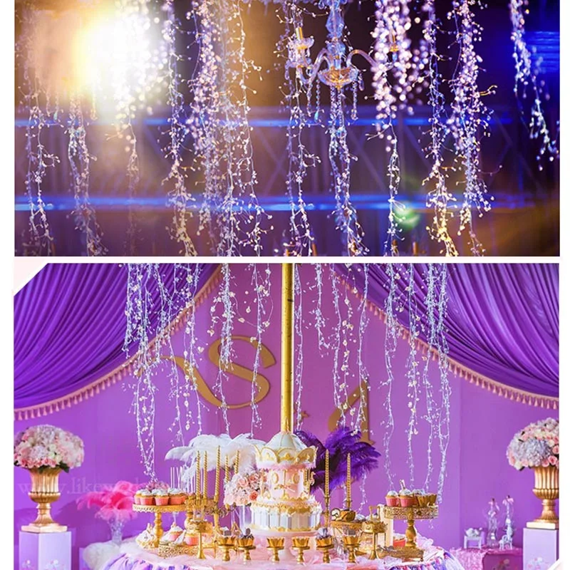 Кристальная Капля воды бисерная ветка нитка акриловая бусина+ алюминиевая проволока Свадебный декор