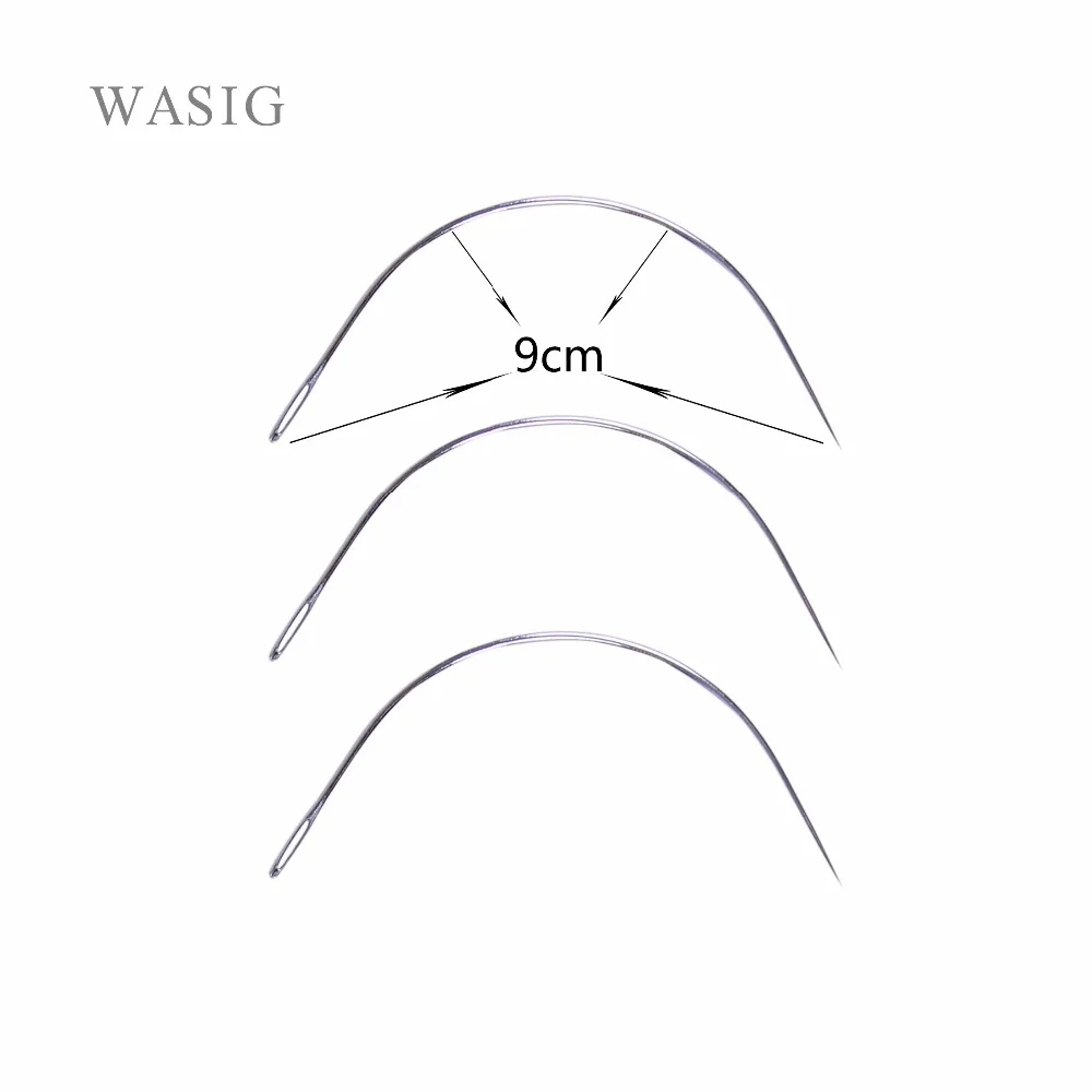 

9cm Hair Weaving Needles 50Units Curved Sewing Needles 60mm C Shape Weaving Needles Wholesale C Type Needles of Weaving