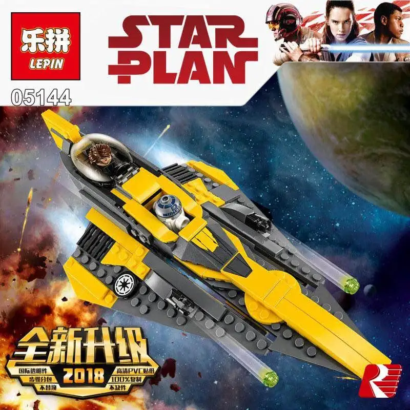 

2019 Lepin 05144 Star Wars Series Anakin's Jedi Starfighter Compatible Legoing 75214 Buidling Blocks Bricks Educational Toys
