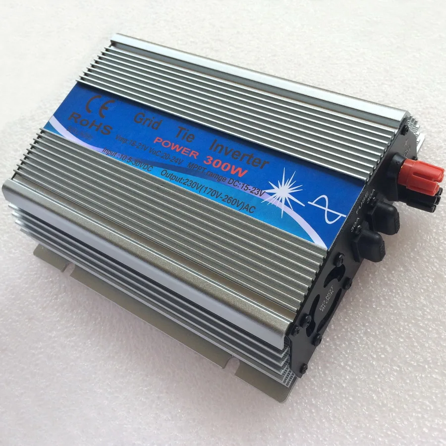 300 Вт MPPT сетевой инвертор, 10,5-30 В/20-50VDC к AC 110 В/220 В Чистая синусоида выход Солнечный ветер Инвертор