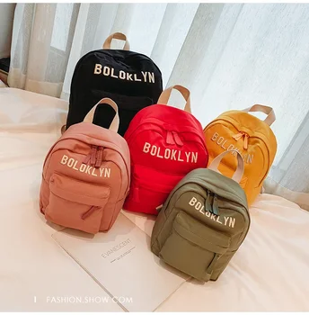 

New Women Hot Canvas Backpacks Candy Color School Bags for Teenagers Girls Laptop Backpacks Patchwork Backpack for Children Baby