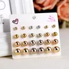 Rinhoo 12pairs Crystal Simulated Pearl Earrings Sets For Women Colorful Round Ear Stud Earrings Wedding Jewelry Box Earrings ► Photo 3/4