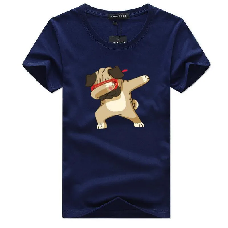 

SWENEARO New Arrivals Fashion Dancing dog Printed T-Shirt Men's Dogs Animal T Shirt Summer High Quality Hipster Tee Tops men 5XL