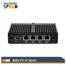Fanless Mini PC 4 LAN Port Intel J1900 Mini Desktop Computer Barebone 12V Linux Pfsense NUC