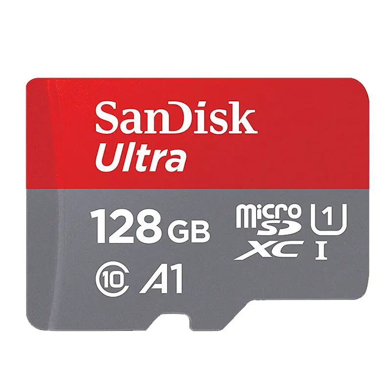 Карта памяти SanDisk, Micro SD, 128 ГБ, 200 ГБ, 256 ГБ, 64 ГБ, 32 ГБ, 16 ГБ, класс 10, UHS-1, SDHC/SDXC, Макс., 100 м/с, TF, транс, флэш-карта Mikro - Емкость: 128GB U1