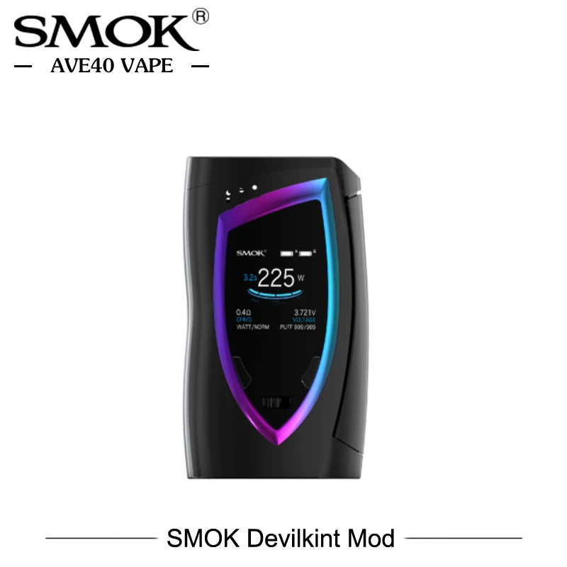 

New Arrival SMOK Devilkin Mod 225W Box Mod 0.5V-9.0V Voltage Support 0.1-2.5ohm Sub ohm Tank Fit TFV12 Prince Tank Atomizer Vape