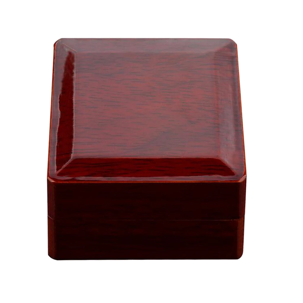 Чемпионат кольцо коллекция коробка винно-красный натуральный деревянный одно отверстие маленький размер Дорожный Чехол для любителей спорта кольцо для хранения