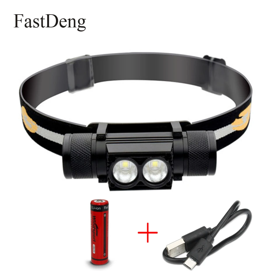 

1000LM 10W T6 LED Headlamp Mini White Light tTorch Flashlight 18650 Battery Headlight Forehead For Camping Fishing Hunting