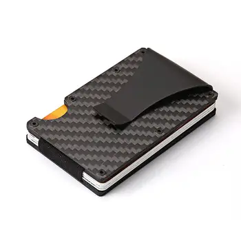 

Men Women Credit Card Holder Anti Protect Blocking Rfid Wallet Portable ID Cardholder Clip Porte Carte Travel Metal Case