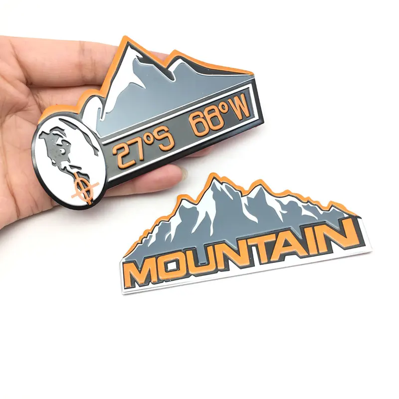 

Car Styling 3D Aluminium 3D 4X4 Mountain Car Body Rear Trunk Emblem Stickers For Truck Decal SUV JEEP Pickup DMAX Navara